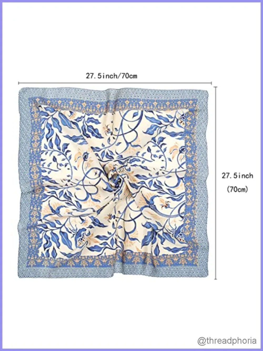 Satin Silk Feel Hair Scarf Wrap 27.5in Square Neck Scarf Gift